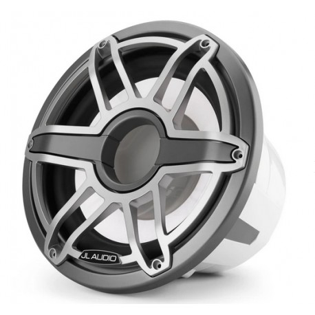 JL Audio M7-12IB-S-GmTi-i-4 subwoofer marino da 30cm con illuminazione a LED, griglia sportiva e finitura titanio