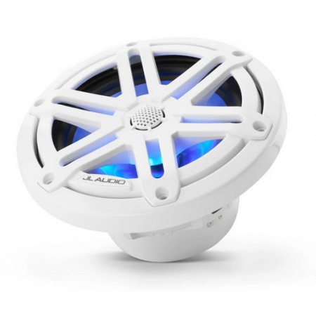 JL Audio M3-650X-S-Gw-i coassiali con 60 Watt RMS, griglia sportiva bianco lucido e illuminazione LED RGB