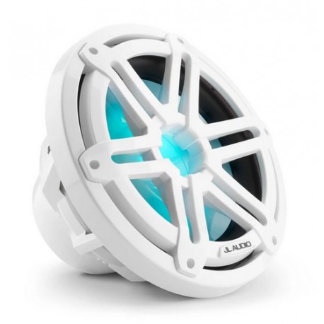 JL Audio M3-10IB-S-Gw-i-4 subwoofer marino da 25cm (175 W, 4 Ohm) - Griglia sportiva bianco lucido con illuminazione LED