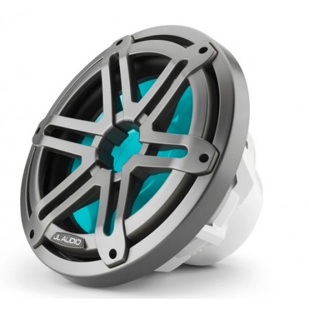 JL Audio M3-10IB-S-Gm-i-4 subwoofer nautico 25cm con griglia sportiva metallizzata e illuminazione RGB LED