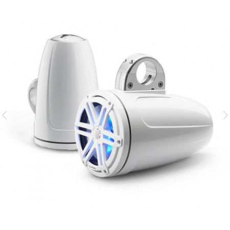 JL Audio M3-770ETXv3-Gw-S-Gw-i coassiali nautici in box sigillati con illuminazione LED RGB griglia sportiva bianco lucido