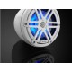 JL Audio M3-650VEX-Gw-S-Gw-i altoparlanti coassiali da 165mm (6,5'') con LED, box e griglia sportiva finitura bianco lucido