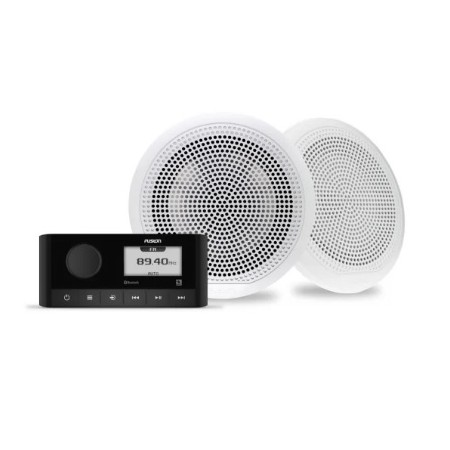 Kit stereo e altoparlanti Fusion® MS-RA60 + EL Series 6,5" Classic bianche