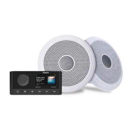 Kit stereo e altoparlanti Fusion® MS-RA210 + XS Series 6,5" Classic bianche