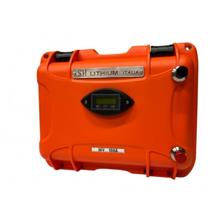 SH LITHIUM Batteria a litio in Valigetta 36V/100Ah + caricabatterie